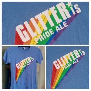 Glitter Pale Ale Beer Rainbow t shirt gay LGBTQ
